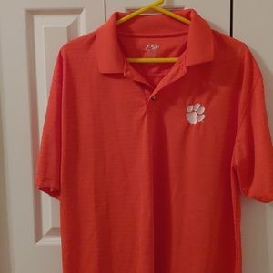 P2 Clemson Tigers Mens Short Sleeve Polo. Size L.